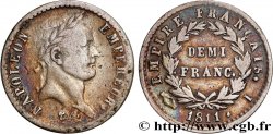 Demi-franc Napoléon Ier tête laurée, Empire français 1811 Limoges F.178/26