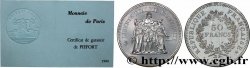 Piéfort Argent de 50 francs Hercule, Certificat n°Ag0001 ! 1980 Pessac GEM.223 P1
