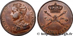 Module de 5 francs pour l’avènement d’Henri V 1830  VG.2687 