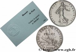 Piéfort Argent de 1 franc Semeuse, Certificat n°Ag0001 1980 Pessac GEM.104 P2