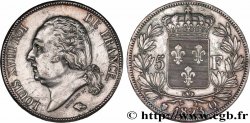 5 francs Louis XVIII, tête nue 1823 Perpignan F.309/86