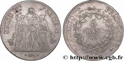 5 francs Union et Force, Union serré, seulement gland extérieur 1799 Bayonne F.288/112