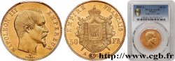 50 francs or Napoléon III, tête nue 1858 Paris F.547/5 AU58 PCGS