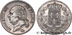 5 francs Louis XVIII, tête nue 1821 Paris F.309/60