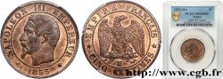 Cinq centimes Napoléon III, tête nue 1855 Marseille F.116/27