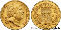 20 francs or Louis XVIII, tête nue 1817 Bayonne F.519/7