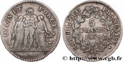 5 francs Union et Force, Union desserré, avec glands intérieurs et gland extérieur 1797 Bordeaux F.291/13