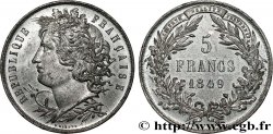 Concours de 5 francs, essai en étain par Malbet 1849 Paris VG.3083 var.