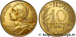 10 centimes Marianne, BU (Brillant Universel), frappe médaille 1991 Pessac F.144/32