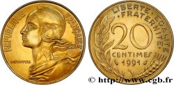 20 centimes Marianne, BU (Brillant Universel), frappe médaille 1991 Pessac F.156/32
