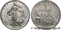 1 franc Semeuse, nickel, BU (Brillant Universel), frappe médaille 1991 Pessac F.226/37