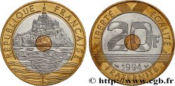 20 francs Mont Saint-Michel, différent abeille, Brillant Universel 1994 Pessac F.403/10