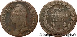 Cinq centimes Dupré, grand module 1797 Limoges F.115/23 var.