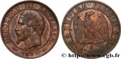 Cinq centimes Napoléon III, tête nue 1853 Paris F.116/1