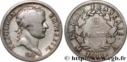 2 francs Napoléon Ier tête laurée, Empire français 1811 Paris F.255/24