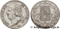 5 francs Louis XVIII, tête nue 1823 Paris F.309/76