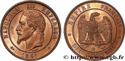 Dix centimes Napoléon III, tête laurée 1861 Strasbourg F.134/3
