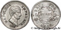 Quart (de franc) Napoléon Empereur, Calendrier révolutionnaire 1804 La Rochelle F.158/3