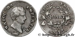 Quart (de franc) Napoléon Empereur, Calendrier révolutionnaire 1805 Turin F.158/17