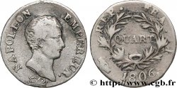 Quart (de franc) Napoléon Empereur, Calendrier grégorien 1806 Limoges F.159/2