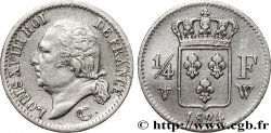 1/4 franc Louis XVIII 1824 Lille F.163/35