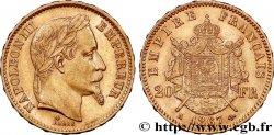 20 francs or Napoléon III, tête laurée 1867 Paris F.532/15