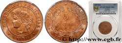 5 centimes Cérès 1874 Bordeaux F.118/10 FDC65 PCGS