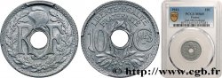 10 centimes Lindauer en zinc, Cmes souligné et millésime avec points 1941  F.140/2 FDC65 PCGS