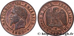 Un centime Napoléon III, tête laurée 1862 Strasbourg F.103/5