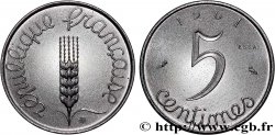 Essai-piéfort acier de 5 centimes Épi 1961 Paris GEM.21 EP MS 