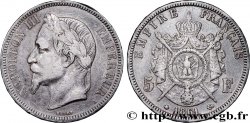 5 francs Napoléon III, tête laurée, petit A 1861 Paris F.331/1