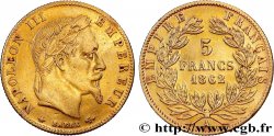 5 francs or Napoléon III, tête laurée 1862 Paris F.502/1