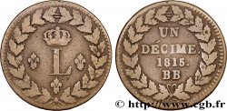 Un décime à l’L couronnée 1815  Strasbourg F.132A/3
