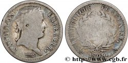Demi-franc Napoléon Ier tête laurée, République française 1808 Paris F.177/2