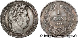 1 franc Louis-Philippe, couronne de chêne 1837 Rouen F.210/56