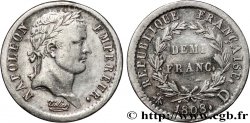 Demi-franc Napoléon Ier tête laurée, République française 1808 Lyon F.177/5