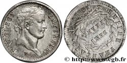 Demi-franc Napoléon Ier tête laurée, Empire français, Fauté Coins Tournés à 5h 1811 Nantes F.178/32