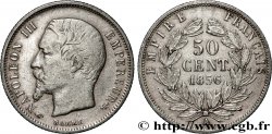 50 centimes Napoléon III, tête nue 1856 Paris F.187/4