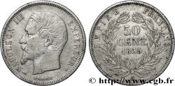 50 centimes Napoléon III, tête nue 1855 Paris F.187/3