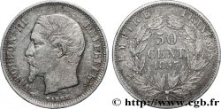 50 centimes Napoléon III, tête nue 1857 Paris F.187/8