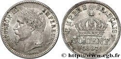 50 centimes Napoléon III, tête laurée 1867 Paris F.188/13