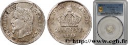 20 centimes Napoléon III, tête laurée, petit module 1866 Bordeaux F.149/6