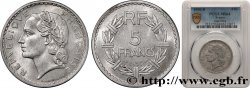 5 francs Lavrillier, aluminium 1950 Beaumont-Le-Roger F.339/21