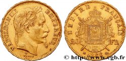 20 francs or Napoléon III, tête laurée 1866 Strasbourg F.532/14