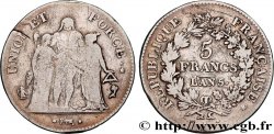5 francs Union et Force, Union serré, avec glands intérieurs et gland extérieur 1797 Paris F.288/3