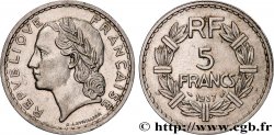 5 francs Lavrillier, nickel 1937  F.336/6