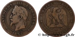 Dix centimes Napoléon III, tête laurée 1862 Strasbourg F.134/8