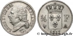 1/4 franc Louis XVIII  1817 Paris F.163/1