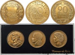 Boîte de trois essais de 20 centimes, Dieudonné, Lagriffoul et Robert 1961 Paris G.328 