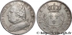 5 francs Louis XVIII, buste habillé 1815 Perpignan F.308/29